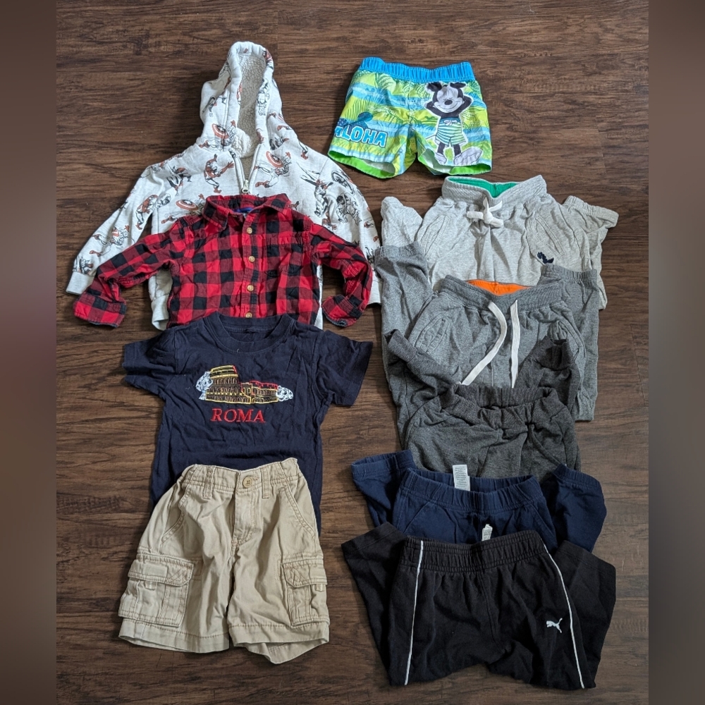 Kids Clothing Bundle with Hoodie, Shirts, and Shorts